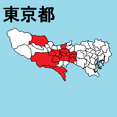 Sticker of Tokyo map 1