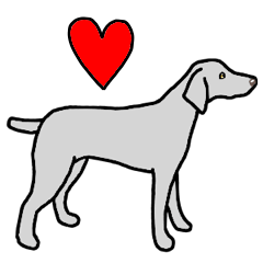 Dog stamp Weimaraner