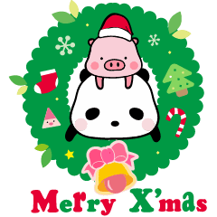 Merry X'mas with Panda & Pig(Ellya)