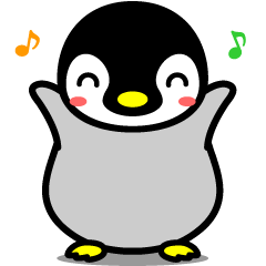 The cute child penguin 2 which moves