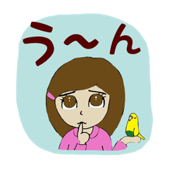 parakeet and girl 4