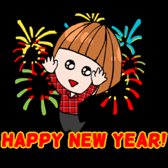 Little Eleven:  Happy New Year Stickers