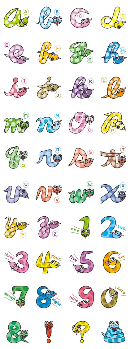 Alphanumeric Snake (Character Plus Ver.) Alphanumeric Snake (Character Plus Ver.)