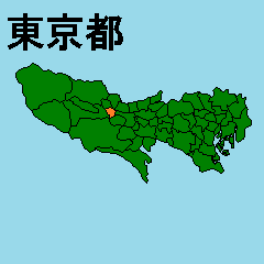 Moving sticker of Tokyo map2