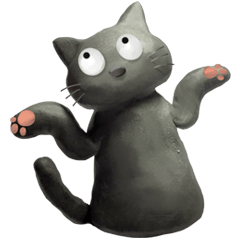 clay cat 'Tama'