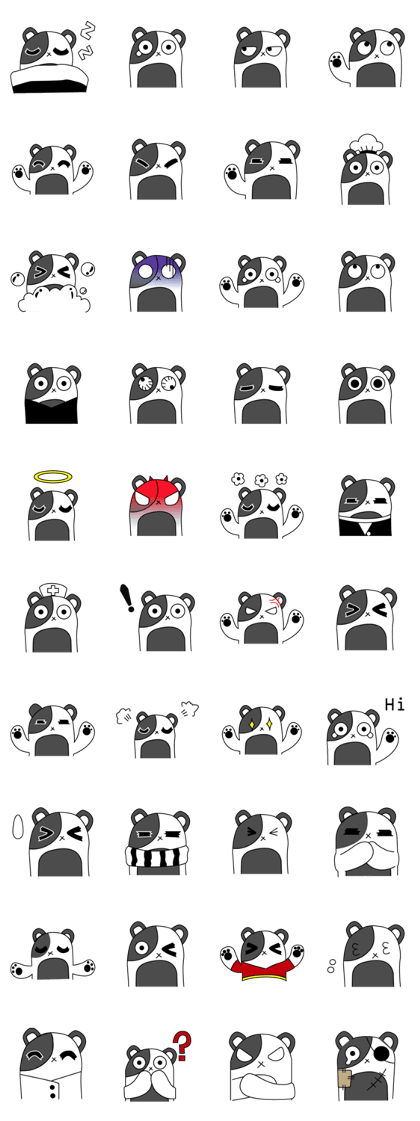 Silly bear and smile