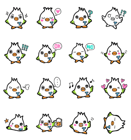 Sticker for the initial T Sticker for the initial T