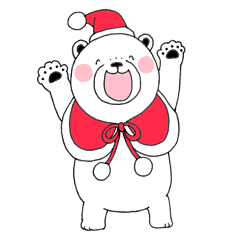 White bear Polvo Christmas version