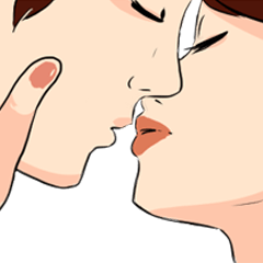 The Kissing LINE stickers LINE STORE