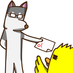 chick and friend's daily: teacher Husky