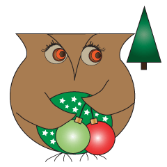 Owl Pipito at Christmas