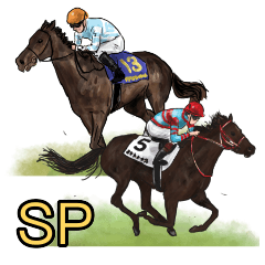 Sticker Of Horse Racing SP.