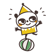 The panda on the ball