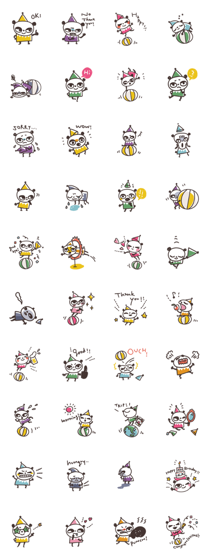 The panda on the ball