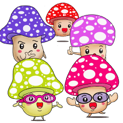 Charming mushroom world