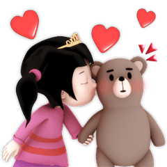 Princess and Teddy 3D