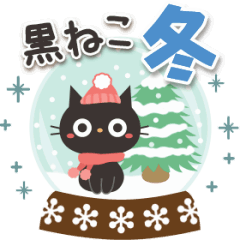 *Gentle Winter* Adult cute black cat