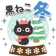 *Gentle Winter* Adult cute black cat