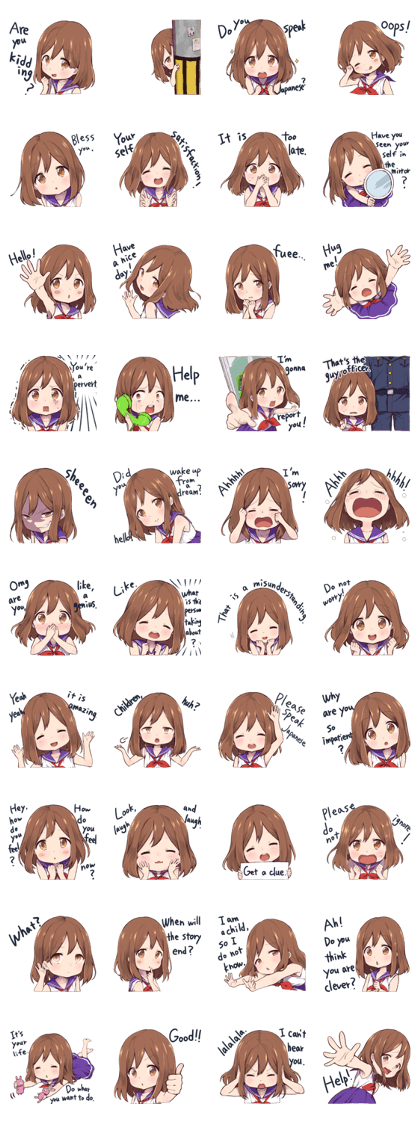 A little girl Sticker 6 EN