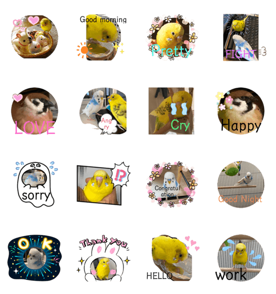 癒しの小鳥さんたち Lineクリエイターズスタンプ Stamplist