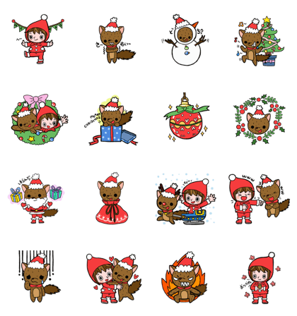 Merry Christmas little red riding hood
