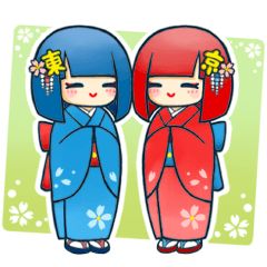Tokyo kimono sisters