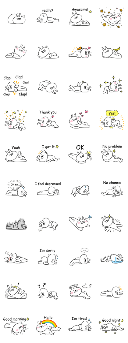 Bunny lying down English