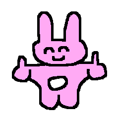 Always smiling rabbit sticker