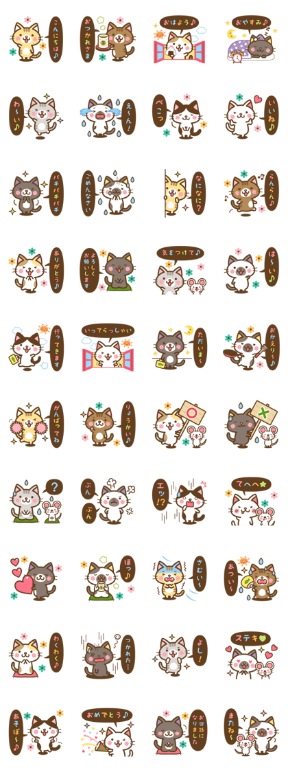 Cats of Speech bubble Sticker
