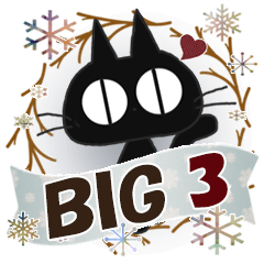 BIG Sticker. black cat-3