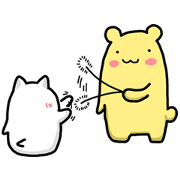 white creature and yellow creature 02