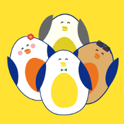 Penguins made of boiled eggs