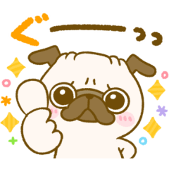 可愛い♡デカ文字パグちゃん - LINE スタンプ | LINE STORE 可愛い♡デカ文字パグちゃん - LINE スタンプ | LINE STORE