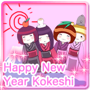 Happy New Year's Kokeshi with French
