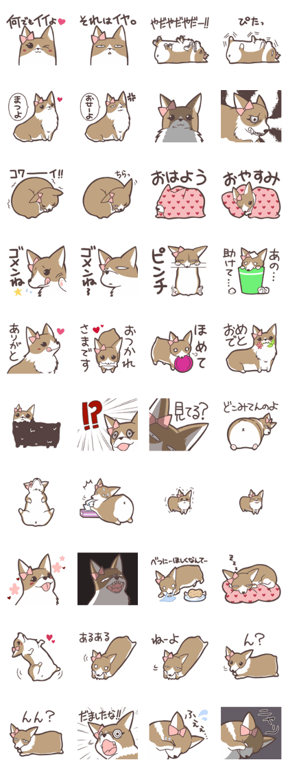 Scruffy girl Corgi Sticker