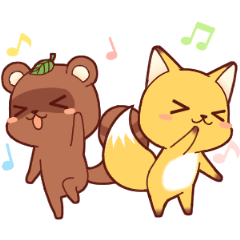 Tanuki & Fox animated