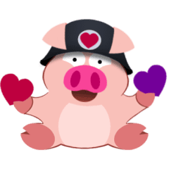 Cute Piggy Commando stickers (animated)