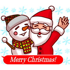 Merry Christmas Sticker! with Santa