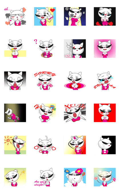 Sweetheart Cat - animated sticker