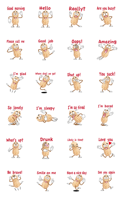 peanut "Pe-nosuke"Sticker(Eng. Ver.)
