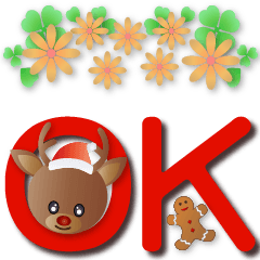 Cute reindeer-Extra large text stickers
