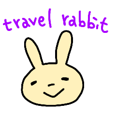 travel rabbit sticker