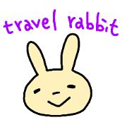 travel rabbit sticker