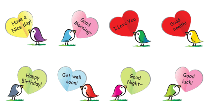 Bird with greeting card