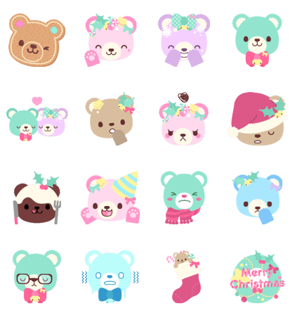 Jingle Bears Christmas Stickers