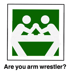 Arm wrestling sticker