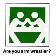 Arm wrestling sticker