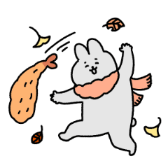 FriedShrimp&Bunny autumn/winter sticker