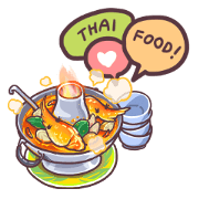 I love Thai food. (TH)