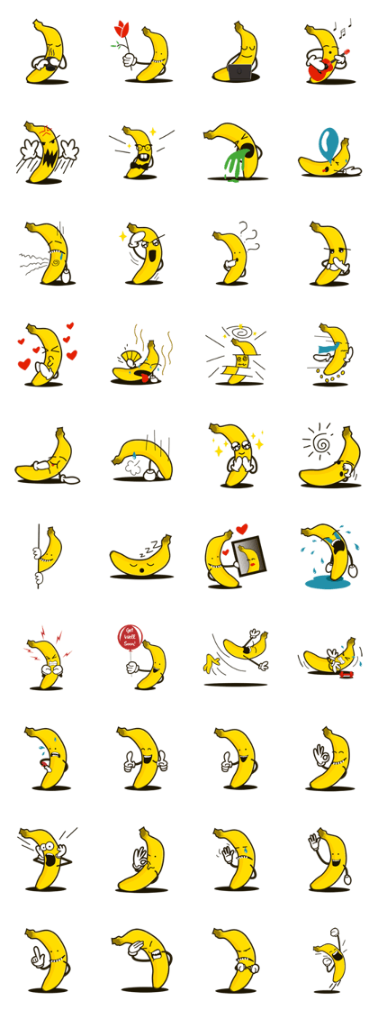 Funny Banana Stickers